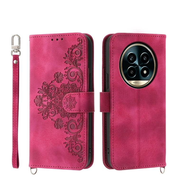 Skin Feel Flowers Embossed Wallet Leather Phone Case, For Realme 16T 5G, For Realme C100 4G, For Realme 16 5G, For Realme C85 5G / Realme 15x 5G, For Realme C85 Pro 4G, For Realme 15 5G / Realme 15 Pro 5G, For Realme 14 / Realme P3 5G, For Realme 14 Pr...