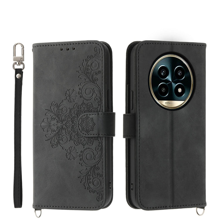 Skin Feel Flowers Embossed Wallet Leather Phone Case, For Realme 16T 5G, For Realme C100 4G, For Realme 16 5G, For Realme C85 5G / Realme 15x 5G, For Realme C85 Pro 4G, For Realme 15 5G / Realme 15 Pro 5G, For Realme 14 / Realme P3 5G, For Realme 14 Pr...