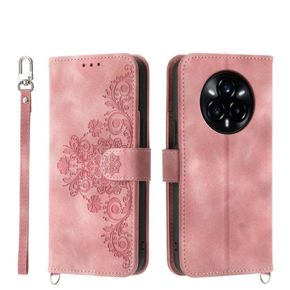 Skin Feel Flowers Embossed Wallet Leather Phone Case, For Realme 16T 5G, For Realme C100 4G, For Realme 16 5G, For Realme C85 5G / Realme 15x 5G, For Realme C85 Pro 4G, For Realme 15 5G / Realme 15 Pro 5G, For Realme 14 / Realme P3 5G, For Realme 14 Pr...