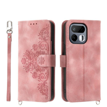 Skin Feel Flowers Embossed Wallet Leather Phone Case, For Realme 16T 5G, For Realme C100 4G, For Realme 16 5G, For Realme C85 5G / Realme 15x 5G, For Realme C85 Pro 4G, For Realme 15 5G / Realme 15 Pro 5G, For Realme 14 / Realme P3 5G, For Realme 14 Pr...