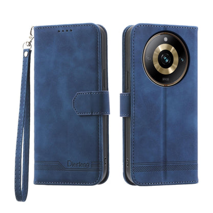 Dierfeng Dream Line TPU Hybrid PU Leather Phone Case, For Realme 11 5G, For Realme 11 Pro 5G / 11 Pro+ 5G
