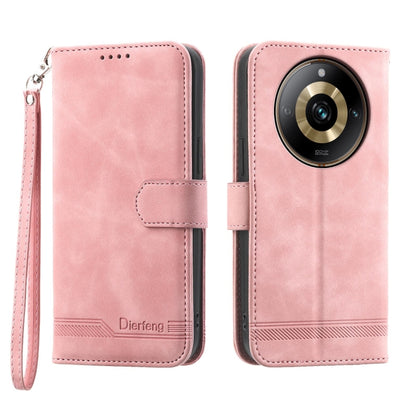 Dierfeng Dream Line TPU Hybrid PU Leather Phone Case, For Realme 11 5G, For Realme 11 Pro 5G / 11 Pro+ 5G