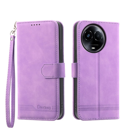 Dierfeng Dream Line TPU Hybrid PU Leather Phone Case, For Realme 11 5G, For Realme 11 Pro 5G / 11 Pro+ 5G
