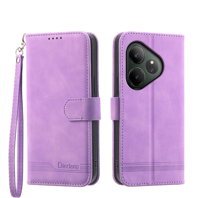 Dierfeng Dream Line TPU Hybrid PU Leather Phone Case, For Realme C100 4G, For Realme 16 5G, For Realme C85 5G / Realme 15x 5G, For Realme C85 Pro 4G, For Realme 15T 5G, For Realme 15 5G / Realme 15 Pro 5G, For Realme 14 / Realme P3 5G, For Realme 14 Pr...