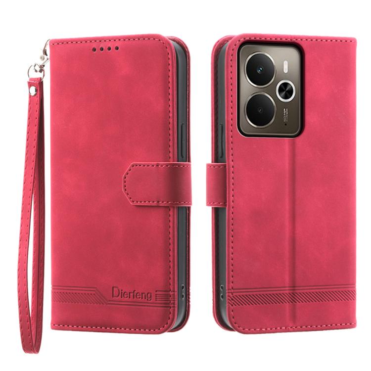 Dierfeng Dream Line TPU Hybrid PU Leather Phone Case, For Realme C100 4G, For Realme 16 5G, For Realme C85 5G / Realme 15x 5G, For Realme C85 Pro 4G, For Realme 15T 5G, For Realme 15 5G / Realme 15 Pro 5G, For Realme 14 / Realme P3 5G, For Realme 14 Pr...
