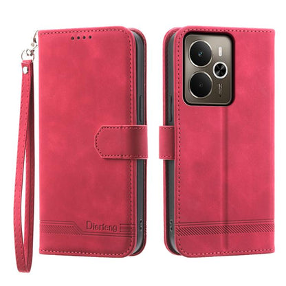 Dierfeng Dream Line TPU Hybrid PU Leather Phone Case, For Realme C100 4G, For Realme 16 5G, For Realme C85 5G / Realme 15x 5G, For Realme C85 Pro 4G, For Realme 15T 5G, For Realme 15 5G / Realme 15 Pro 5G, For Realme 14 / Realme P3 5G, For Realme 14 Pr...