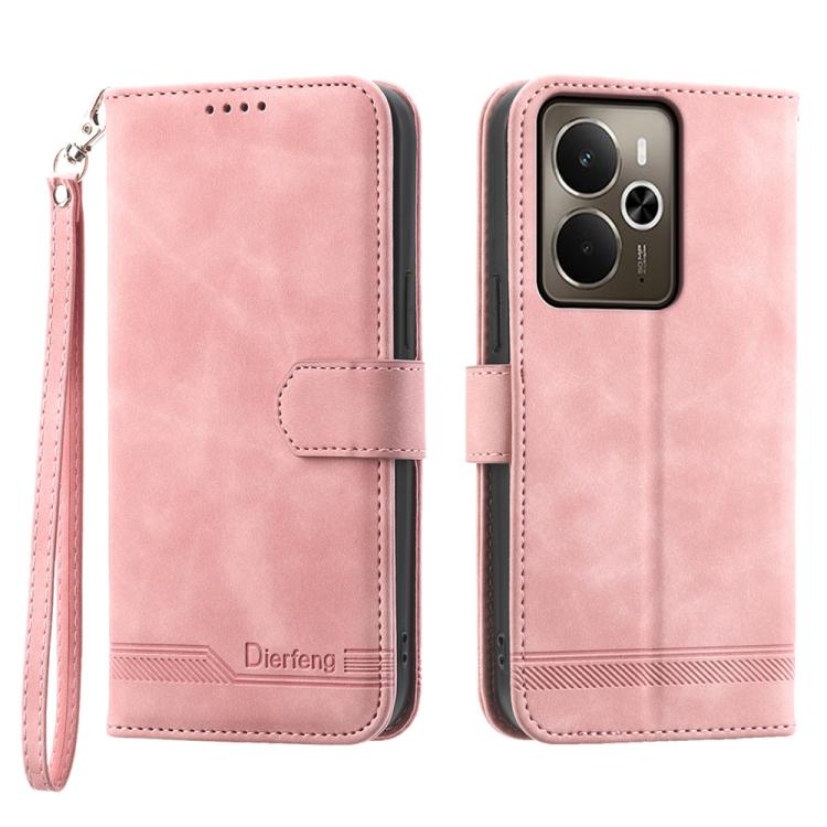 Dierfeng Dream Line TPU Hybrid PU Leather Phone Case, For Realme C100 4G, For Realme 16 5G, For Realme C85 5G / Realme 15x 5G, For Realme C85 Pro 4G, For Realme 15T 5G, For Realme 15 5G / Realme 15 Pro 5G, For Realme 14 / Realme P3 5G, For Realme 14 Pr...
