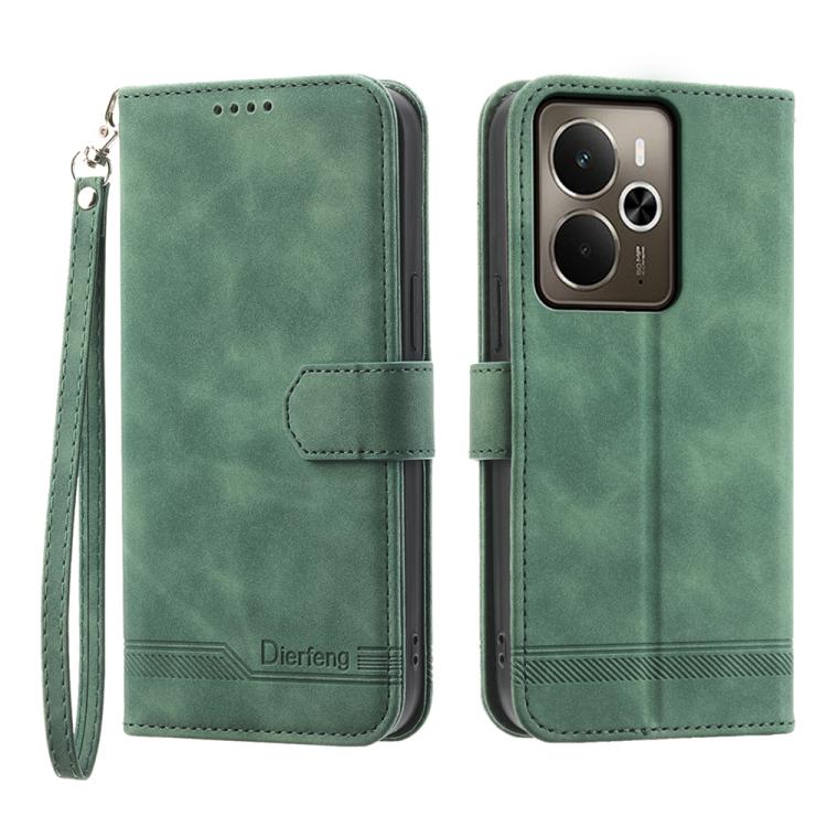 Dierfeng Dream Line TPU Hybrid PU Leather Phone Case, For Realme C100 4G, For Realme 16 5G, For Realme C85 5G / Realme 15x 5G, For Realme C85 Pro 4G, For Realme 15T 5G, For Realme 15 5G / Realme 15 Pro 5G, For Realme 14 / Realme P3 5G, For Realme 14 Pr...