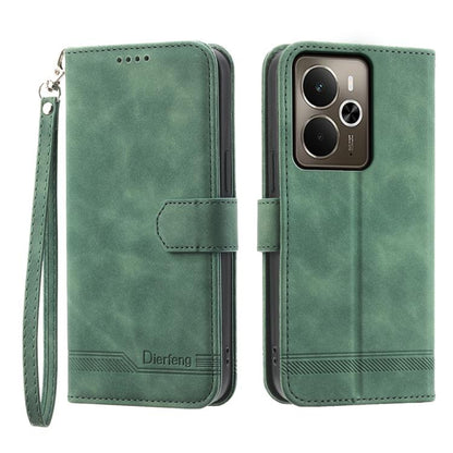 Dierfeng Dream Line TPU Hybrid PU Leather Phone Case, For Realme C100 4G, For Realme 16 5G, For Realme C85 5G / Realme 15x 5G, For Realme C85 Pro 4G, For Realme 15T 5G, For Realme 15 5G / Realme 15 Pro 5G, For Realme 14 / Realme P3 5G, For Realme 14 Pr...