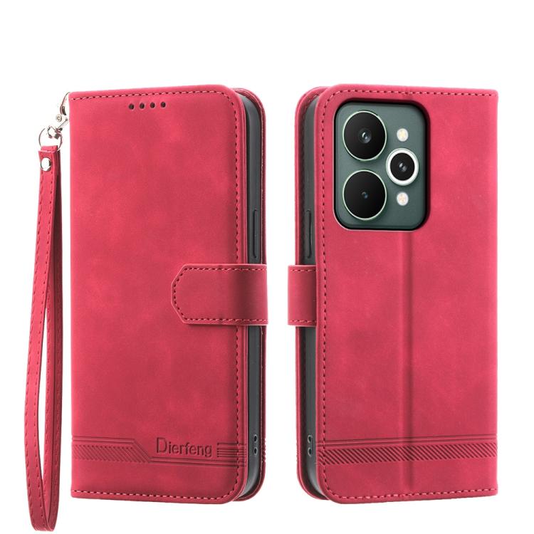 Dierfeng Dream Line TPU Hybrid PU Leather Phone Case, For Realme C100 4G, For Realme 16 5G, For Realme C85 5G / Realme 15x 5G, For Realme C85 Pro 4G, For Realme 15T 5G, For Realme 15 5G / Realme 15 Pro 5G, For Realme 14 / Realme P3 5G, For Realme 14 Pr...