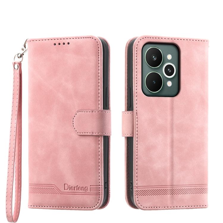 Dierfeng Dream Line TPU Hybrid PU Leather Phone Case, For Realme C100 4G, For Realme 16 5G, For Realme C85 5G / Realme 15x 5G, For Realme C85 Pro 4G, For Realme 15T 5G, For Realme 15 5G / Realme 15 Pro 5G, For Realme 14 / Realme P3 5G, For Realme 14 Pr...
