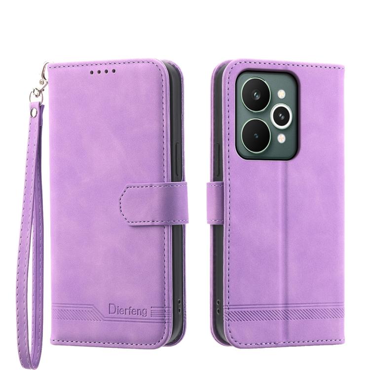 Dierfeng Dream Line TPU Hybrid PU Leather Phone Case, For Realme C100 4G, For Realme 16 5G, For Realme C85 5G / Realme 15x 5G, For Realme C85 Pro 4G, For Realme 15T 5G, For Realme 15 5G / Realme 15 Pro 5G, For Realme 14 / Realme P3 5G, For Realme 14 Pr...