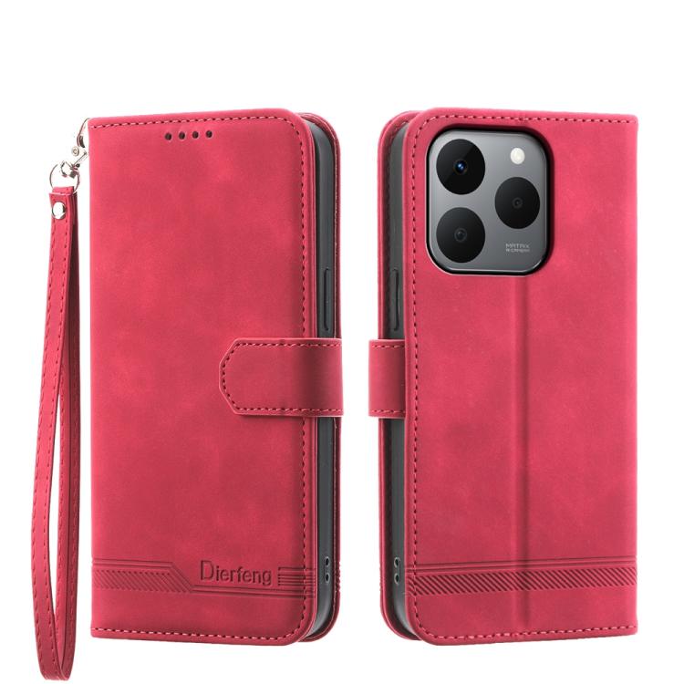 Dierfeng Dream Line TPU Hybrid PU Leather Phone Case, For Realme C100 4G, For Realme 16 5G, For Realme C85 5G / Realme 15x 5G, For Realme C85 Pro 4G, For Realme 15T 5G, For Realme 15 5G / Realme 15 Pro 5G, For Realme 14 / Realme P3 5G, For Realme 14 Pr...