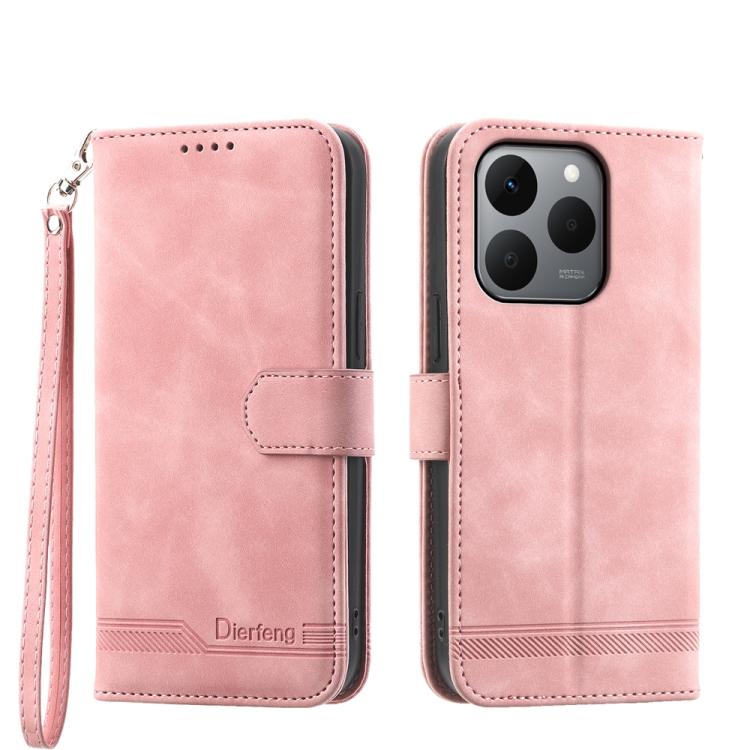 Dierfeng Dream Line TPU Hybrid PU Leather Phone Case, For Realme C100 4G, For Realme 16 5G, For Realme C85 5G / Realme 15x 5G, For Realme C85 Pro 4G, For Realme 15T 5G, For Realme 15 5G / Realme 15 Pro 5G, For Realme 14 / Realme P3 5G, For Realme 14 Pr...