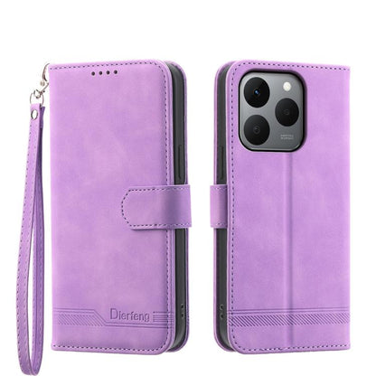 Dierfeng Dream Line TPU Hybrid PU Leather Phone Case, For Realme C100 4G, For Realme 16 5G, For Realme C85 5G / Realme 15x 5G, For Realme C85 Pro 4G, For Realme 15T 5G, For Realme 15 5G / Realme 15 Pro 5G, For Realme 14 / Realme P3 5G, For Realme 14 Pr...