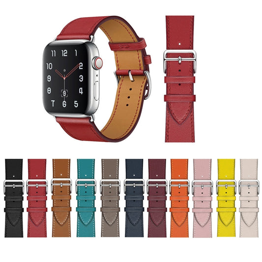Replacement Leather Strap Watchband, For Apple Watch Series 7 41mm / 6 & SE & 5 & 4 40mm / 3 & 2 & 1 38mm, For Apple Watch Series 7 45mm / 6 & SE & 5 & 4 44mm / 3 & 2 & 1 42mm