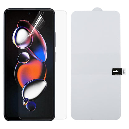Full Screen Protector Explosion-proof Hydrogel Film, For Xiaomi Redmi 12 / 12R / 12 5G / Note 12R / Poco M6 Pro, For Xiaomi 13T Pro, For Xiaomi 13T, For Xiaomi Redmi Note 12T Pro