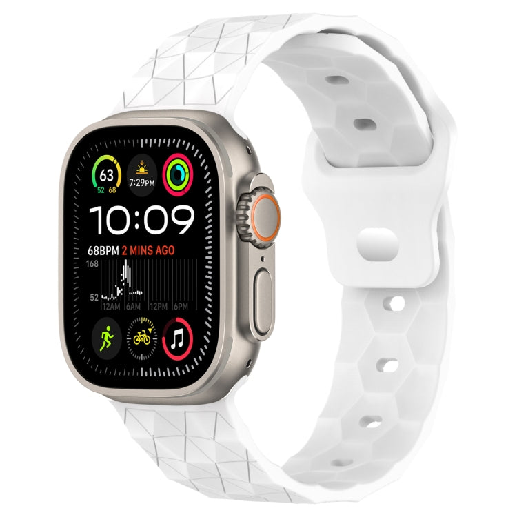 Football Texture Silicone Watch Band, For Apple Watch Series 10 46mm, For Apple Watch Series 10 42mm, For Apple Watch SE 2023 44mm, For Apple Watch SE 2023 40mm, For Apple Watch Ultra 2 49mm, For Apple Watch 9 45mm, For Apple Watch 9 41mm��������������...