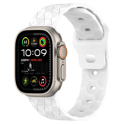 Football Texture Silicone Watch Band, For Apple Watch Series 10 46mm, For Apple Watch Series 10 42mm, For Apple Watch SE 2023 44mm, For Apple Watch SE 2023 40mm, For Apple Watch Ultra 2 49mm, For Apple Watch 9 45mm, For Apple Watch 9 41mm��������������...