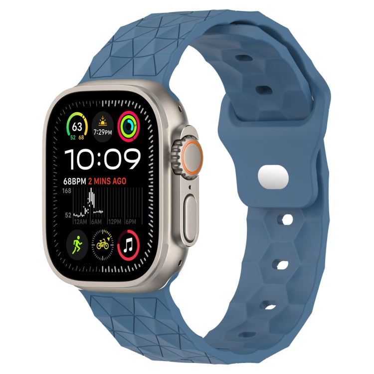 Football Texture Silicone Watch Band, For Apple Watch Series 10 46mm, For Apple Watch Series 10 42mm, For Apple Watch SE 2023 44mm, For Apple Watch SE 2023 40mm, For Apple Watch Ultra 2 49mm, For Apple Watch 9 45mm, For Apple Watch 9 41mm��������������...