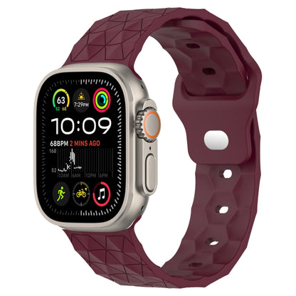 Football Texture Silicone Watch Band, For Apple Watch Series 10 46mm, For Apple Watch Series 10 42mm, For Apple Watch SE 2023 44mm, For Apple Watch SE 2023 40mm, For Apple Watch Ultra 2 49mm, For Apple Watch 9 45mm, For Apple Watch 9 41mm��������������...
