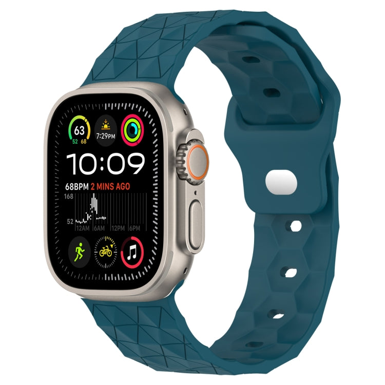 Football Texture Silicone Watch Band, For Apple Watch Series 10 46mm, For Apple Watch Series 10 42mm, For Apple Watch SE 2023 44mm, For Apple Watch SE 2023 40mm, For Apple Watch Ultra 2 49mm, For Apple Watch 9 45mm, For Apple Watch 9 41mm��������������...