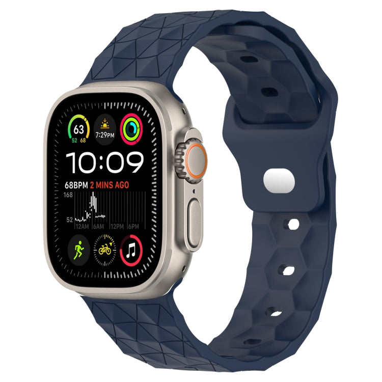 Football Texture Silicone Watch Band, For Apple Watch Series 10 46mm, For Apple Watch Series 10 42mm, For Apple Watch SE 2023 44mm, For Apple Watch SE 2023 40mm, For Apple Watch Ultra 2 49mm, For Apple Watch 9 45mm, For Apple Watch 9 41mm��������������...
