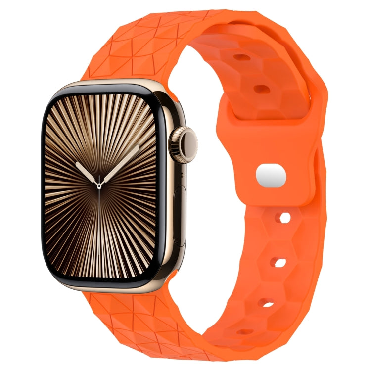 Football Texture Silicone Watch Band, For Apple Watch Series 10 46mm, For Apple Watch Series 10 42mm, For Apple Watch SE 2023 44mm, For Apple Watch SE 2023 40mm, For Apple Watch Ultra 2 49mm, For Apple Watch 9 45mm, For Apple Watch 9 41mm              ...