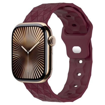 Football Texture Silicone Watch Band, For Apple Watch Series 10 46mm, For Apple Watch Series 10 42mm, For Apple Watch SE 2023 44mm, For Apple Watch SE 2023 40mm, For Apple Watch Ultra 2 49mm, For Apple Watch 9 45mm, For Apple Watch 9 41mm              ...