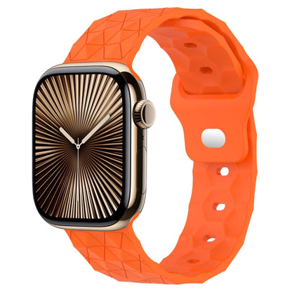 Football Texture Silicone Watch Band, For Apple Watch Series 10 46mm, For Apple Watch Series 10 42mm, For Apple Watch SE 2023 44mm, For Apple Watch SE 2023 40mm, For Apple Watch Ultra 2 49mm, For Apple Watch 9 45mm, For Apple Watch 9 41mm              ...