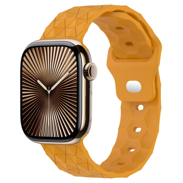 Football Texture Silicone Watch Band, For Apple Watch Series 10 46mm, For Apple Watch Series 10 42mm, For Apple Watch SE 2023 44mm, For Apple Watch SE 2023 40mm, For Apple Watch Ultra 2 49mm, For Apple Watch 9 45mm, For Apple Watch 9 41mm              ...