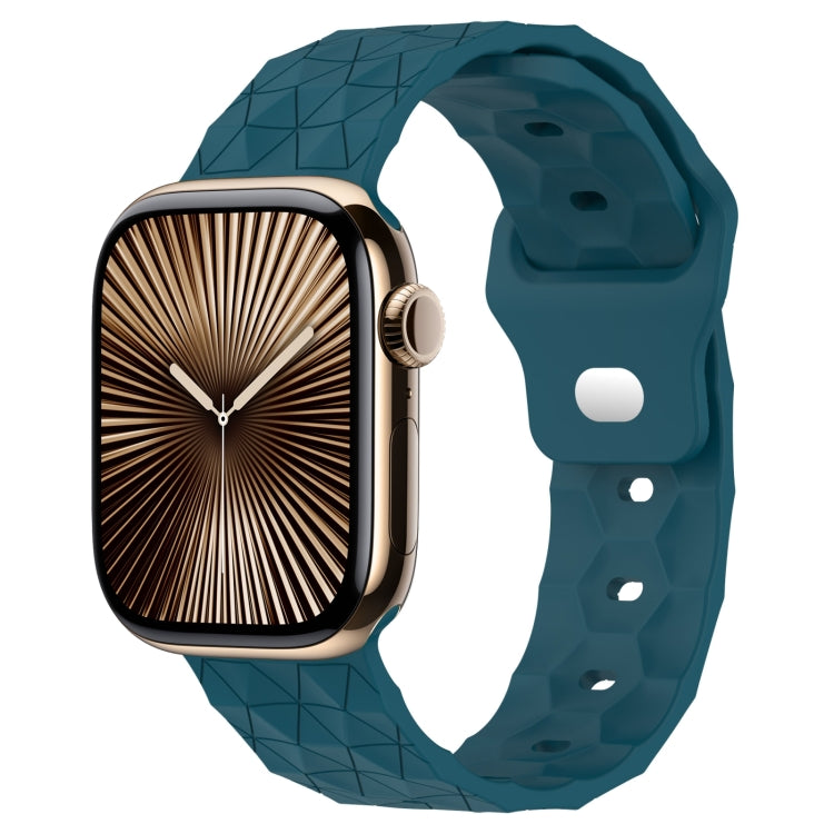 Football Texture Silicone Watch Band, For Apple Watch Series 10 46mm, For Apple Watch Series 10 42mm, For Apple Watch SE 2023 44mm, For Apple Watch SE 2023 40mm, For Apple Watch Ultra 2 49mm, For Apple Watch 9 45mm, For Apple Watch 9 41mm              ...