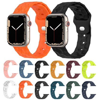 Football Texture Silicone Watch Band, For Apple Watch 8 41mm, For Apple Watch 8 45mm, For Apple Watch SE 2022 40mm, For Apple Watch SE 2022 44mm, For Apple Watch 7 41mm, For Apple Watch 7 45mm, For Apple Watch SE 40mm, For Apple Watch SE 44mm