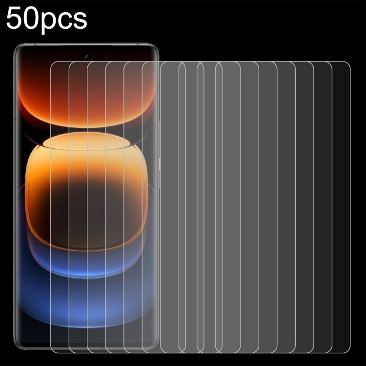 50pcs 0.26mm 9H 2.5D Tempered Glass Film