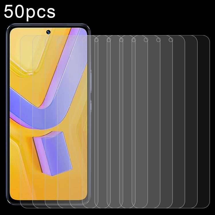 50pcs 0.26mm 9H 2.5D Tempered Glass Film