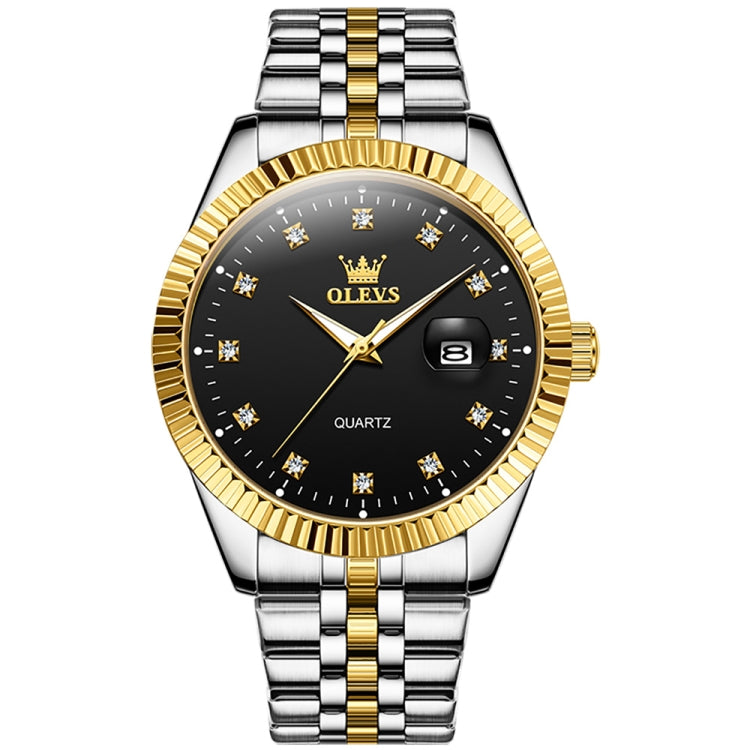 OLEVS 5526 Men Diamond Set Luminous Waterproof Quartz Watch