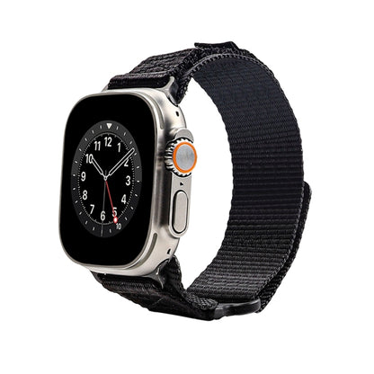 Nylon Two Section Watch Band, For Apple Watch SE 2023 44mm, For Apple Watch Ultra 49mm, For Apple Watch SE 2023 40mm, For Apple Watch 8 41mm, For Apple Watch Ultra 2 49mm, For Apple Watch 8 45mm, For Apple Watch SE 2022 40mm, For Apple Watch 9 45mm    ...