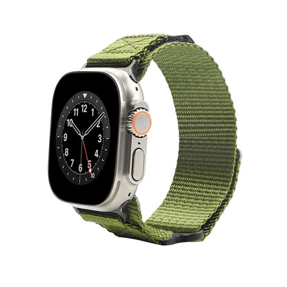 Nylon Two Section Watch Band, For Apple Watch SE 2023 44mm, For Apple Watch Ultra 49mm, For Apple Watch SE 2023 40mm, For Apple Watch 8 41mm, For Apple Watch Ultra 2 49mm, For Apple Watch 8 45mm, For Apple Watch 9 45mm, For Apple Watch SE 2022 40mm����...