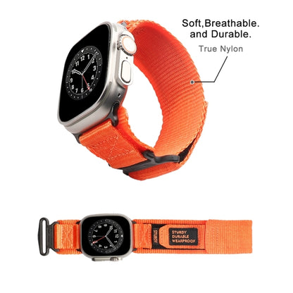 Nylon Two Section Watch Band, For Apple Watch SE 2023 44mm, For Apple Watch Ultra 49mm, For Apple Watch SE 2023 40mm, For Apple Watch 8 41mm, For Apple Watch Ultra 2 49mm, For Apple Watch 8 45mm, For Apple Watch SE 2022 40mm, For Apple Watch 9 45mm    ...