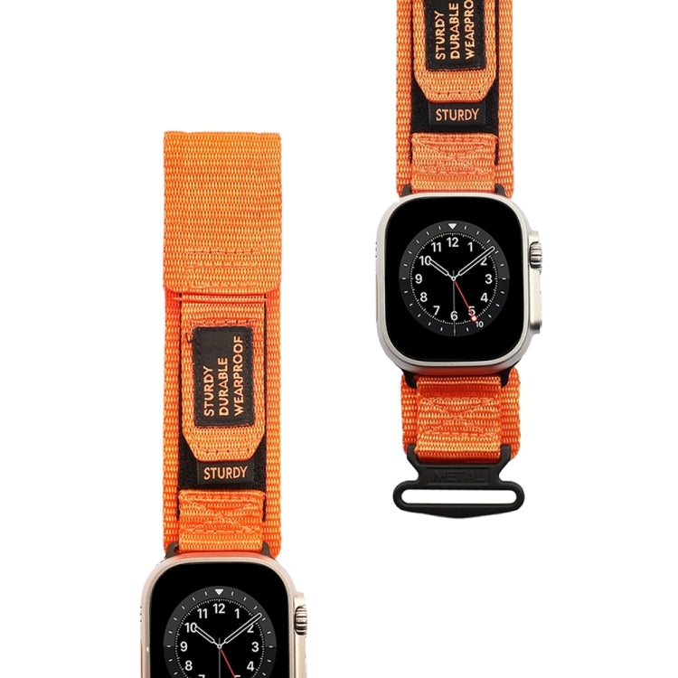 Nylon Two Section Watch Band, For Apple Watch SE 2023 44mm, For Apple Watch Ultra 49mm, For Apple Watch SE 2023 40mm, For Apple Watch 8 41mm, For Apple Watch Ultra 2 49mm, For Apple Watch 8 45mm, For Apple Watch SE 2022 40mm, For Apple Watch 9 45mm    ...