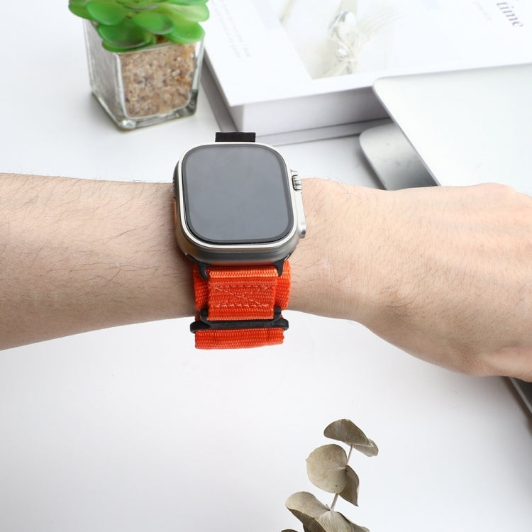 Nylon Two Section Watch Band, For Apple Watch SE 2023 44mm, For Apple Watch Ultra 49mm, For Apple Watch SE 2023 40mm, For Apple Watch 8 41mm, For Apple Watch Ultra 2 49mm, For Apple Watch 8 45mm, For Apple Watch SE 2022 40mm, For Apple Watch 9 45mm    ...