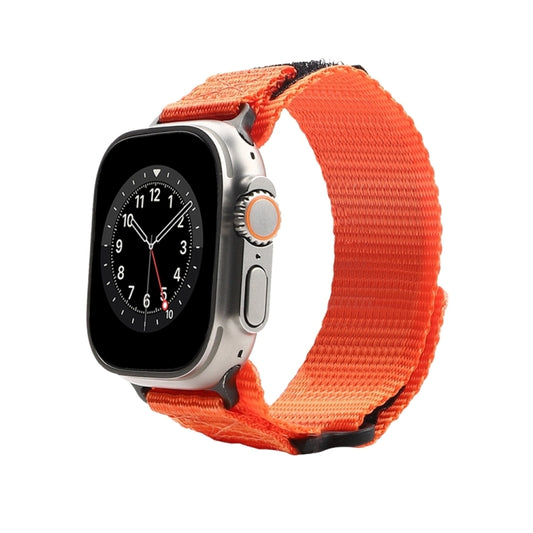 Nylon Two Section Watch Band, For Apple Watch SE 2023 44mm, For Apple Watch Ultra 49mm, For Apple Watch SE 2023 40mm, For Apple Watch 8 41mm, For Apple Watch Ultra 2 49mm, For Apple Watch 8 45mm, For Apple Watch 9 45mm, For Apple Watch SE 2022 40mm����...