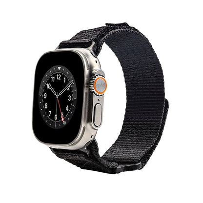 Nylon Two Section Watch Band, For Apple Watch SE 2023 44mm, For Apple Watch Ultra 49mm, For Apple Watch SE 2023 40mm, For Apple Watch 8 41mm, For Apple Watch Ultra 2 49mm, For Apple Watch 8 45mm, For Apple Watch SE 2022 40mm, For Apple Watch 9 45mm    ...