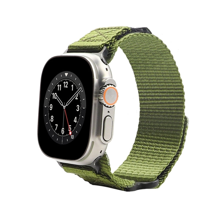 Nylon Two Section Watch Band, For Apple Watch SE 2023 44mm, For Apple Watch Ultra 49mm, For Apple Watch SE 2023 40mm, For Apple Watch 8 41mm, For Apple Watch Ultra 2 49mm, For Apple Watch 8 45mm, For Apple Watch 9 45mm, For Apple Watch SE 2022 40mm����...
