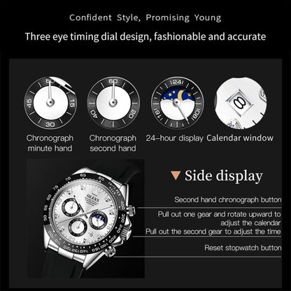 Montre à quartz étanche chronographe de sport multifonction OLEVS 2875 pour homme