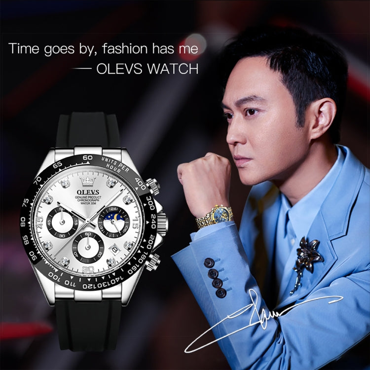 Montre à quartz étanche chronographe de sport multifonction OLEVS 2875 pour homme