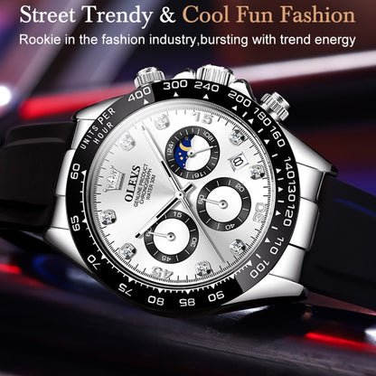 Montre à quartz étanche chronographe de sport multifonction OLEVS 2875 pour homme