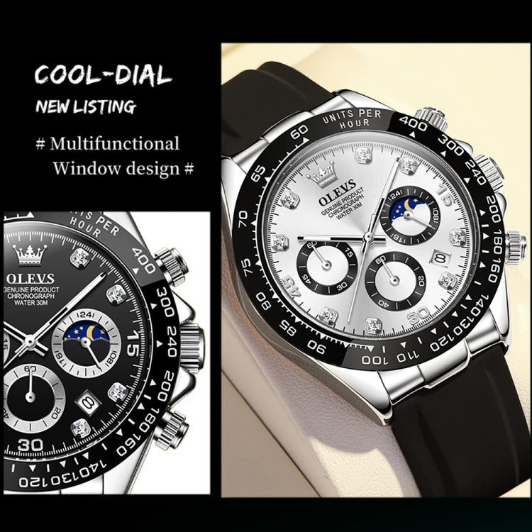 Montre à quartz étanche chronographe de sport multifonction OLEVS 2875 pour homme