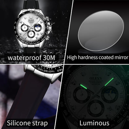 Montre à quartz étanche chronographe de sport multifonction OLEVS 2875 pour homme