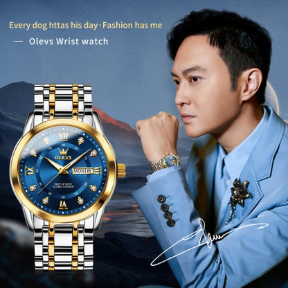 OLEVS 5513 Montre à Quartz Lumineuse Étanche pour Homme d'Affaires